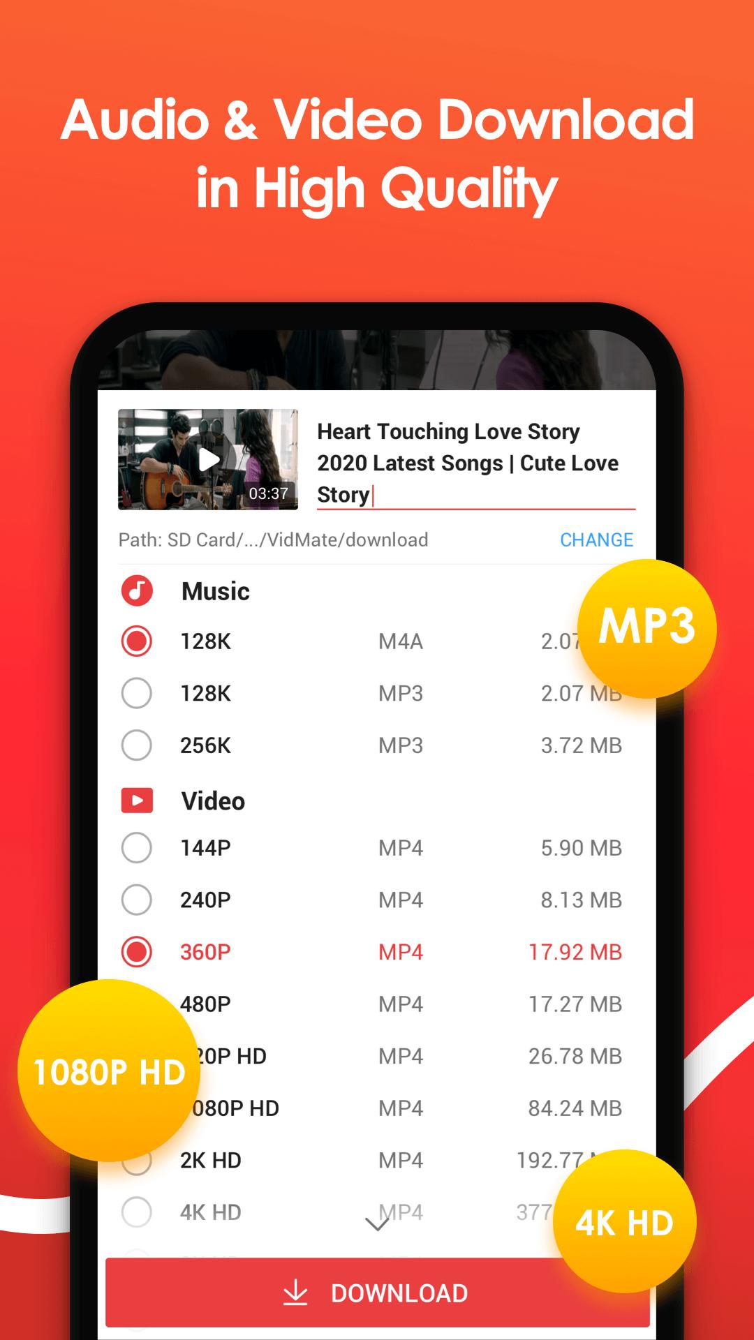 android software vidmate download